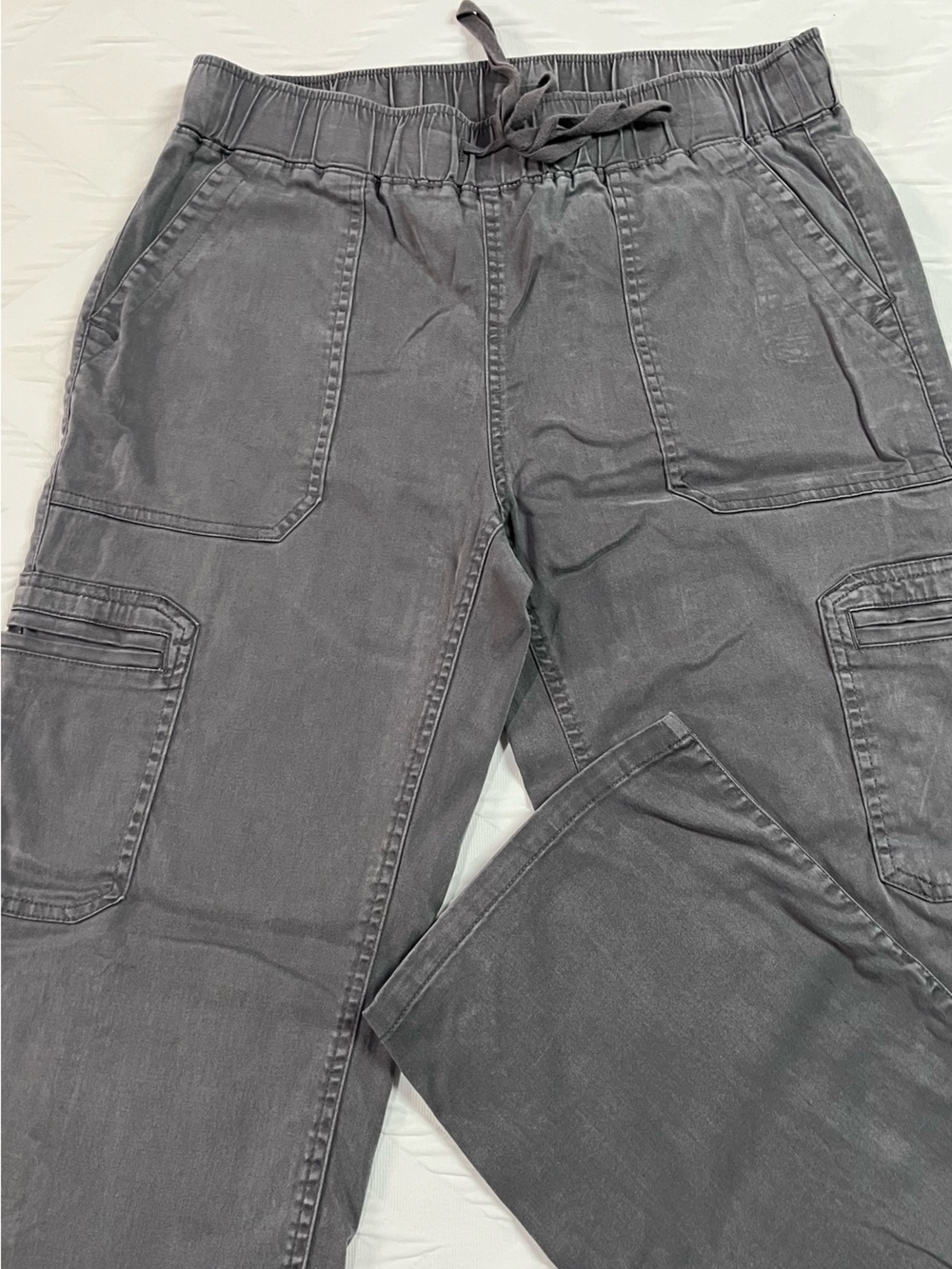 Women's Cargo Drawstring Pants - Classic Utility Style With Pockets
